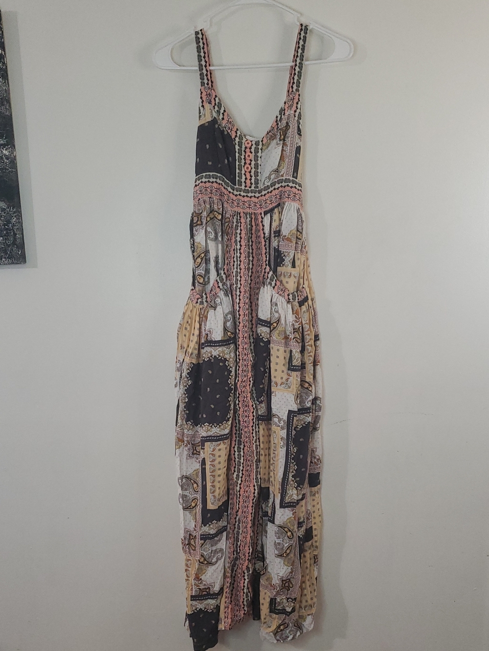 Matilda Jane Perfectly Paisley Boho Patchwork Maxi Dress Size Sm Pockets Tie - Picture 3 of 13